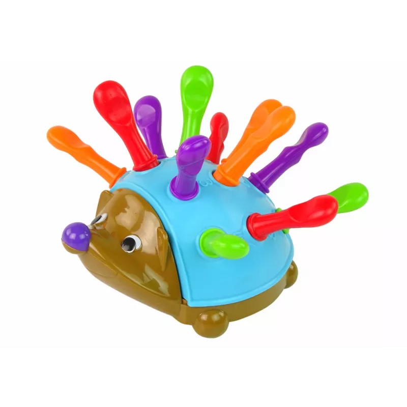 LEAN TOYS Puzzle Erizo Azul Púas de Colores