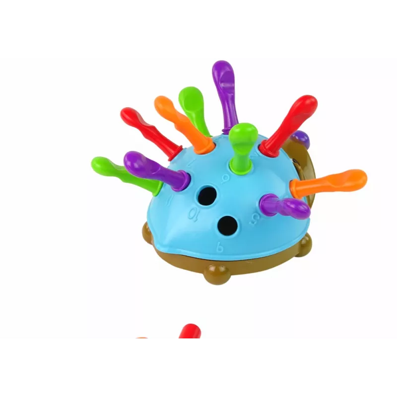 LEAN TOYS Puzzle Erizo Azul Púas de Colores