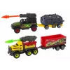 LEAN TOYS Set Helicóptero Dinosaurios Vehículo 8 Piezas de Colores