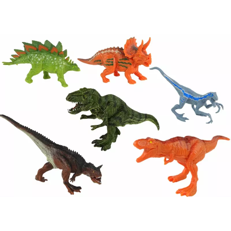 LEAN TOYS Set Helicóptero Dinosaurios Vehículo 8 Piezas de Colores