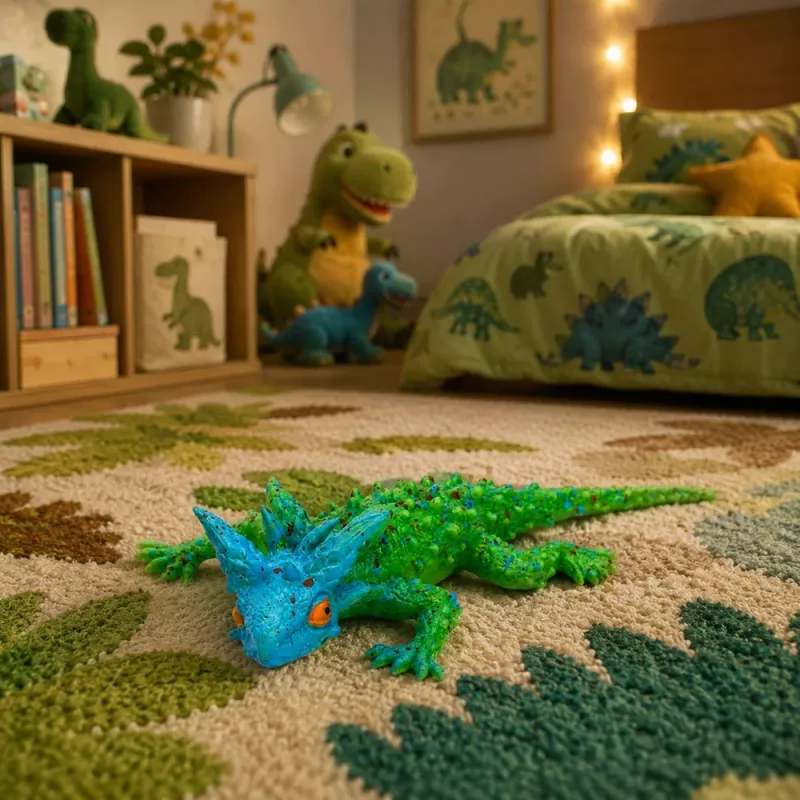 LEAN TOYS Lagarto cornudo Figura de goma elástica realista 20 cm