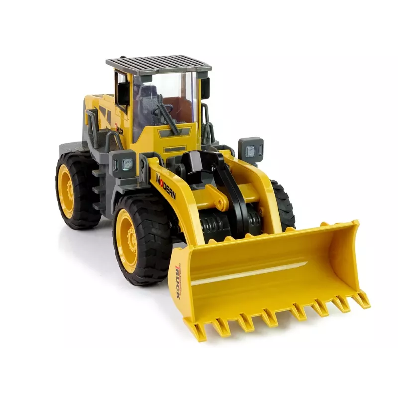 LEAN TOYS Excavadora gigante cargadora teledirigida rotación 360 grados luces LED