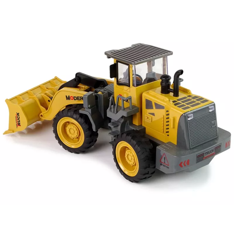 LEAN TOYS Excavadora gigante cargadora teledirigida rotación 360 grados luces LED