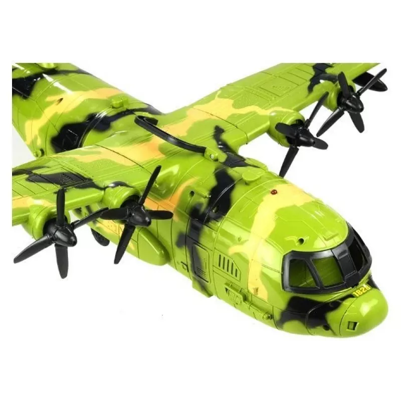 LEAN TOYS avión militar gigante 55cm con accesorios