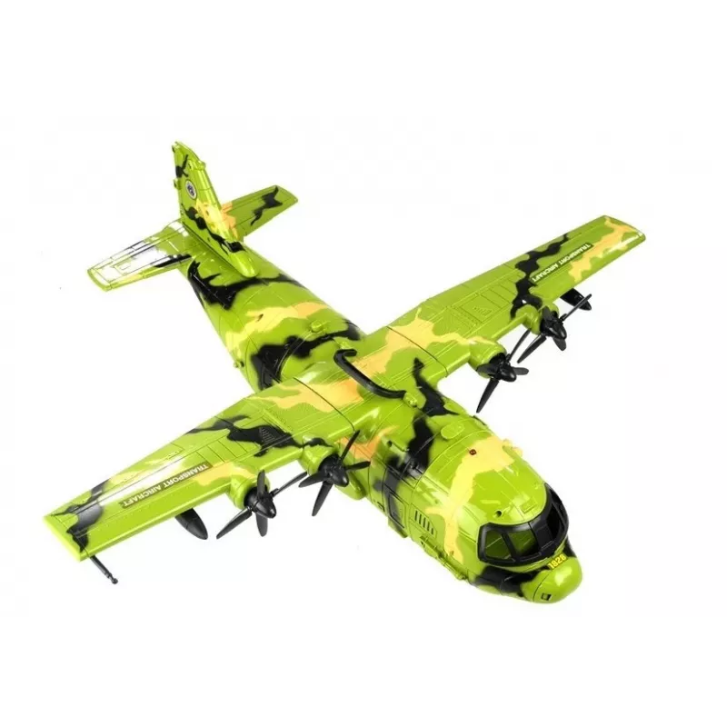 LEAN TOYS avión militar gigante 55cm con accesorios