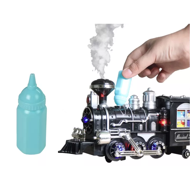 LEAN TOYS Tren gigante con sonido, luz y humo 206,5 cm x 153,5 cm