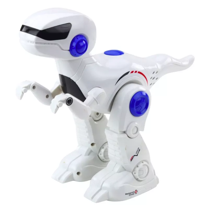 LEAN TOYS Robot dinosaurio RC inteligente tiranosaurio rex teledirigido – 2,4 GHz, ojos LED, sonidos de rugido
