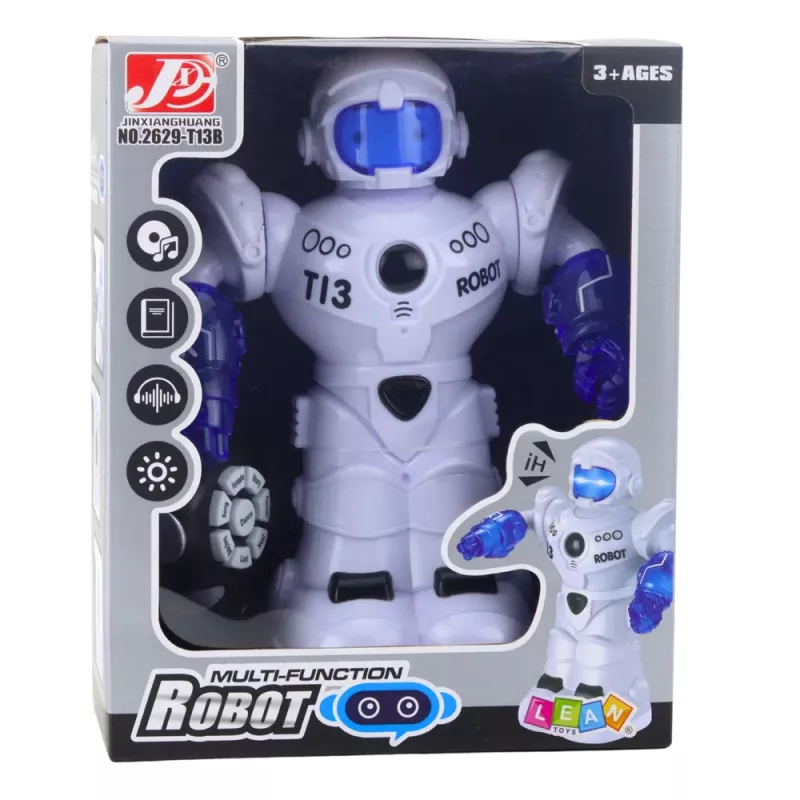 LEAN TOYS Robot teledirigido inteligente con mando a distancia RC, luces y sonidos