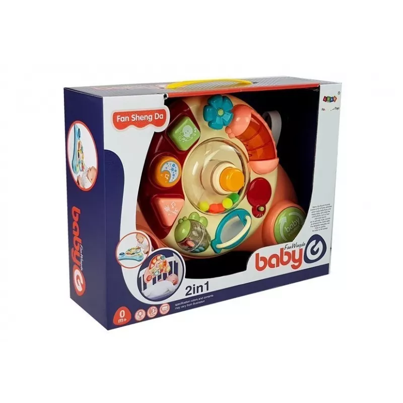 LEAN TOYS Panel interactivo bebé musical con animales rosa