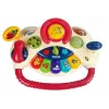 LEAN TOYS Volante interactivo bebé con piano, sonidos de animales y teléfono