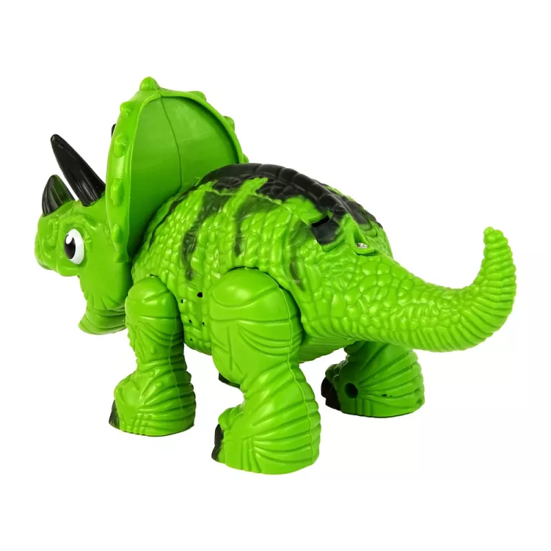 LEAN TOYS Dinosaurio interactivo Triceratops vapor agua sonido verde