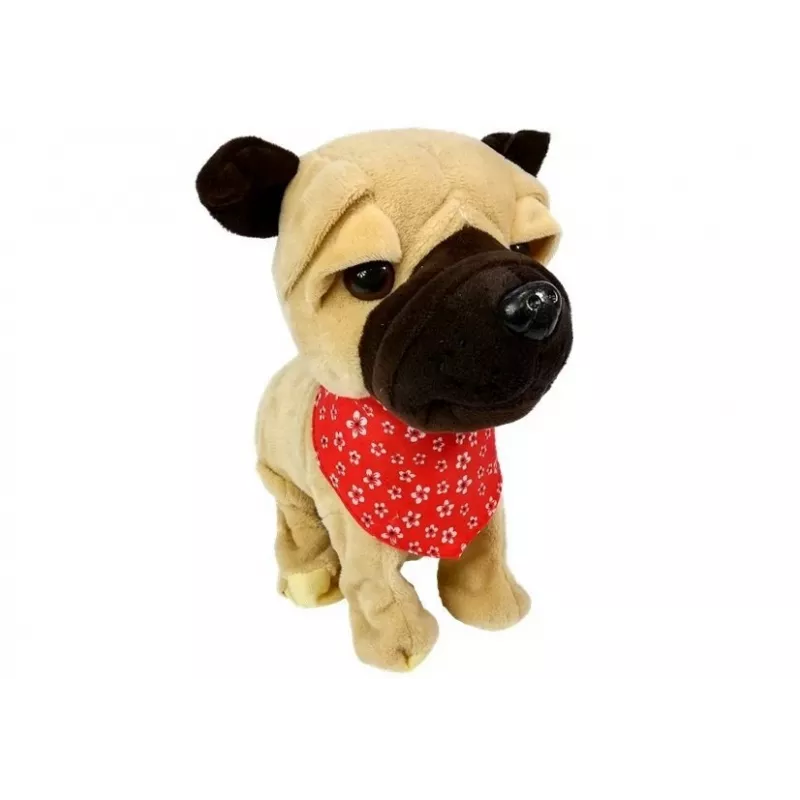 LEAN TOYS Perro interactivo con correa, ladra, mueve la cola, sensores
