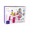 LEAN TOYS Mesa de aprendizaje interactiva con pista de bolas y tobogán azul