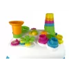 LEAN TOYS Mesa de aprendizaje interactiva con pista de bolas y tobogán azul