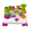 LEAN TOYS Mesa de aprendizaje interactiva clasificador de bolas tobogán rosa
