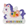 LEAN TOYS Piano interactivo unicornio sonidos de animales y melodías blanco