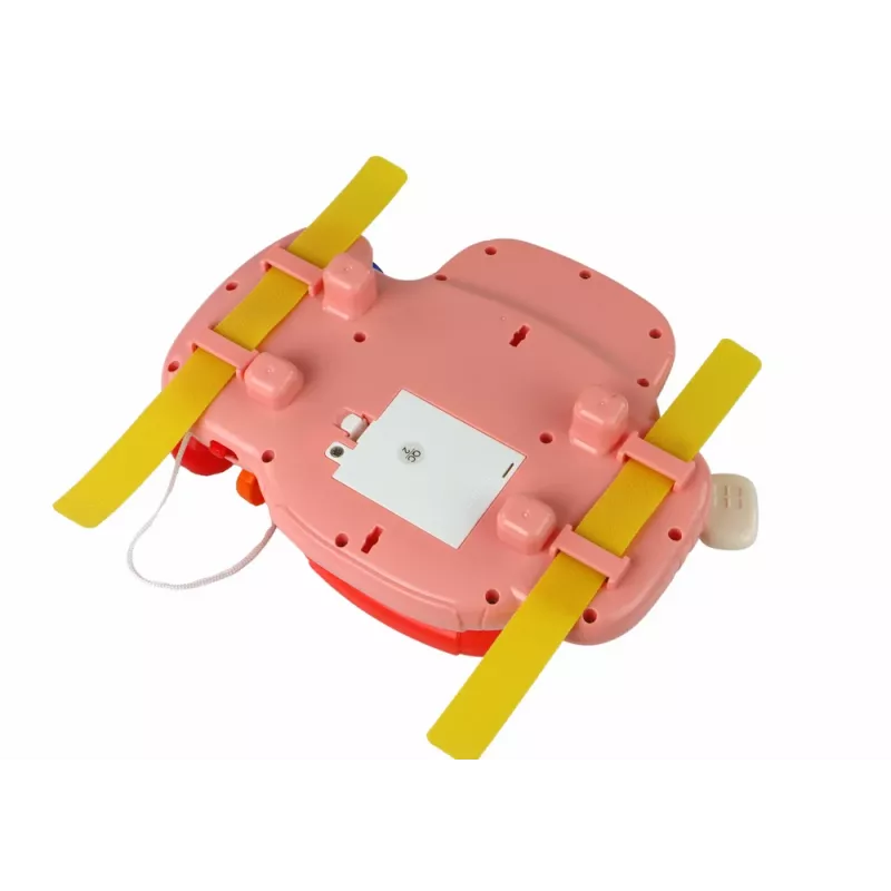 LEAN TOYS Volante rosa interactivo simulador de conducción multifunción