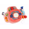 LEAN TOYS Volante rosa interactivo simulador de conducción multifunción