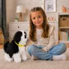 LEAN TOYS Perro de peluche interactivo con pelo suave raza Border Collie