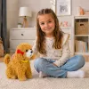 LEAN TOYS Perro de peluche interactivo con pelo suave raza caniche