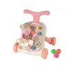 LEAN TOYS Andador interactivo y mesa de actividades 2 en 1 rosa
