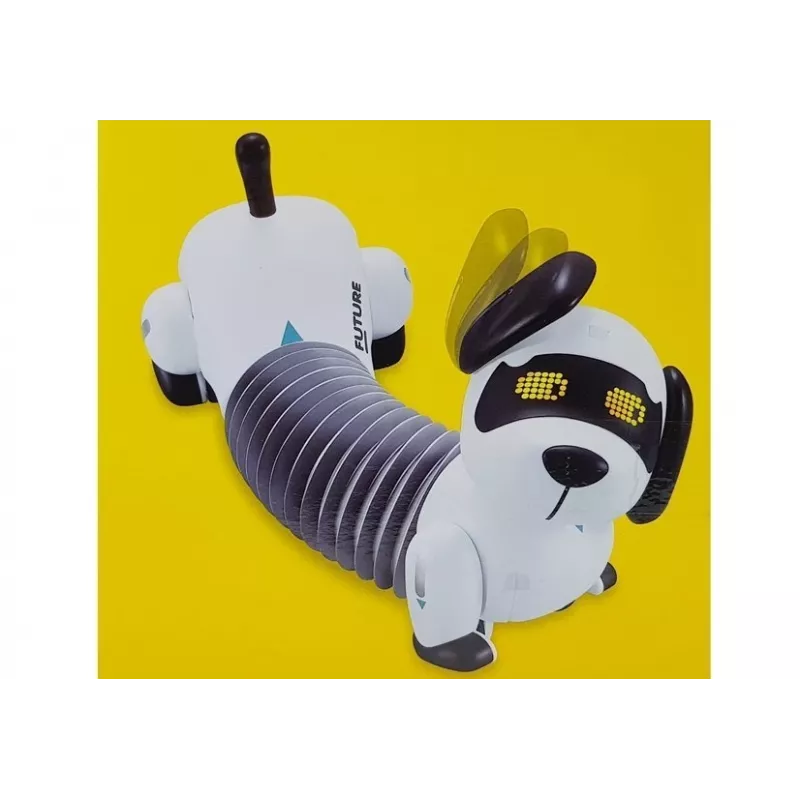 LEAN TOYS Perro robot interactivo con control remoto, música, sonido y pelota de control remoto