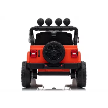 LEAN TOYS Jeep Rubicon DK-JWR558 24V Naranja Vehículo a batería para niños con mando a distancia para padres