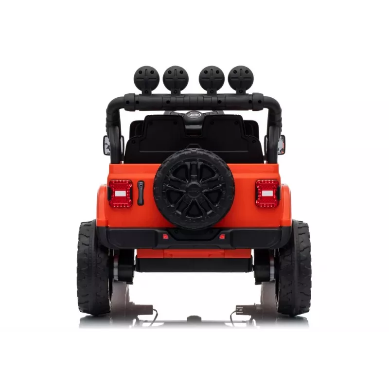LEAN TOYS Jeep Rubicon DK-JWR558 24V Naranja Vehículo a batería para niños con mando a distancia para padres