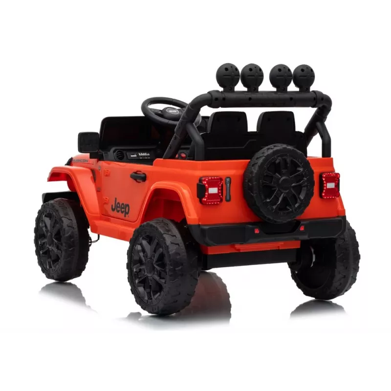 LEAN TOYS Jeep Rubicon DK-JWR558 24V Naranja Vehículo a batería para niños con mando a distancia para padres
