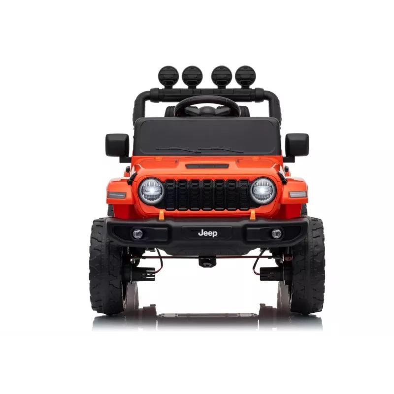 LEAN TOYS Jeep Rubicon DK-JWR558 24V Naranja Vehículo a batería para niños con mando a distancia para padres