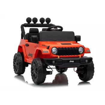 LEAN TOYS Jeep Rubicon DK-JWR558 24V Naranja Vehículo a batería para niños con mando a distancia para padres