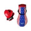 LEAN TOYS Set de saco de boxeo para niños, megaset para niños con guantes, set de saco de boxeo 40 cm
