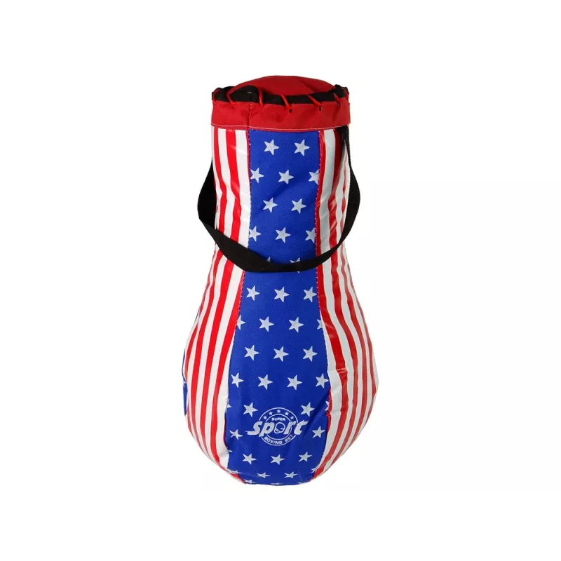 LEAN TOYS Set de saco de boxeo para niños, megaset para niños con guantes, set de saco de boxeo 40 cm