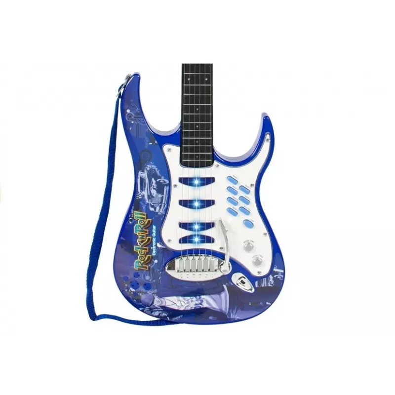 LEAN TOYS Amplificador de guitarra de juguete para niños con micrófono y entrada MP3 - a partir de 3 años set de instrumento musical