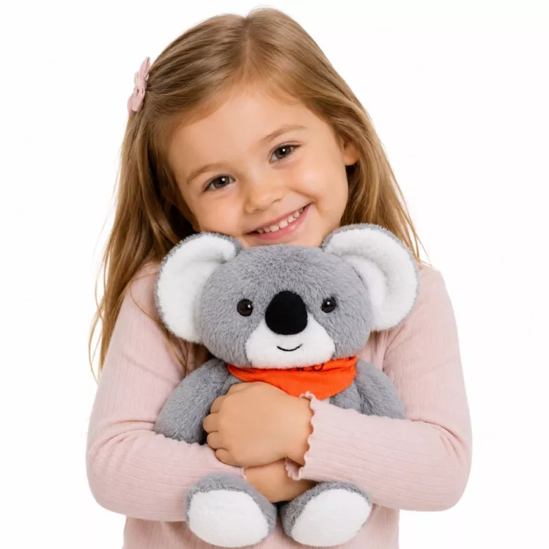 LEAN TOYS Peluche con peso Koala mascota terapéutica 1.3 KG Gris 35 cm