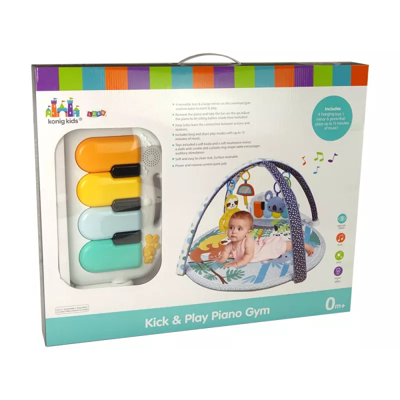 LEAN TOYS Manta educativa koala piano melodías tirantes