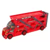 LEAN TOYS Camión con remolque grande de 3 pisos camión de carga pesada con rampa de lanzamiento de coches extensible