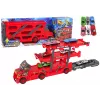 LEAN TOYS Camión con remolque grande de 3 pisos camión de carga pesada con rampa de lanzamiento de coches extensible