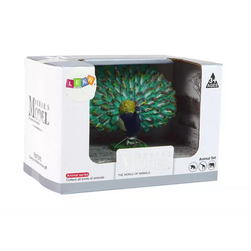 LEAN TOYS Figura de colección grande del pavo real