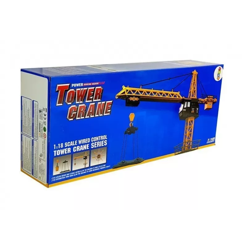 LEAN TOYS Gran grúa de construcción con gancho ajustable teledirigido, 182 cm