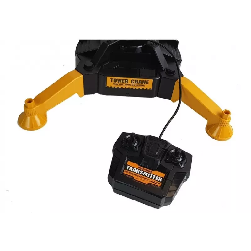 LEAN TOYS Gran grúa de construcción con gancho ajustable teledirigido, 182 cm