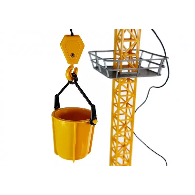 LEAN TOYS Gran grúa de construcción con gancho ajustable teledirigido, 182 cm