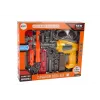 LEAN TOYS Caja de herramientas DIY grande + taladro con batería set de manitas