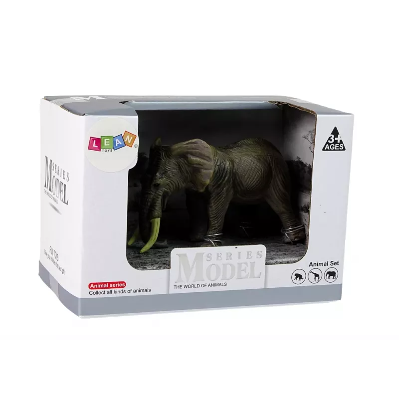 LEAN TOYS Figura de colección grande elefante animales del mundo