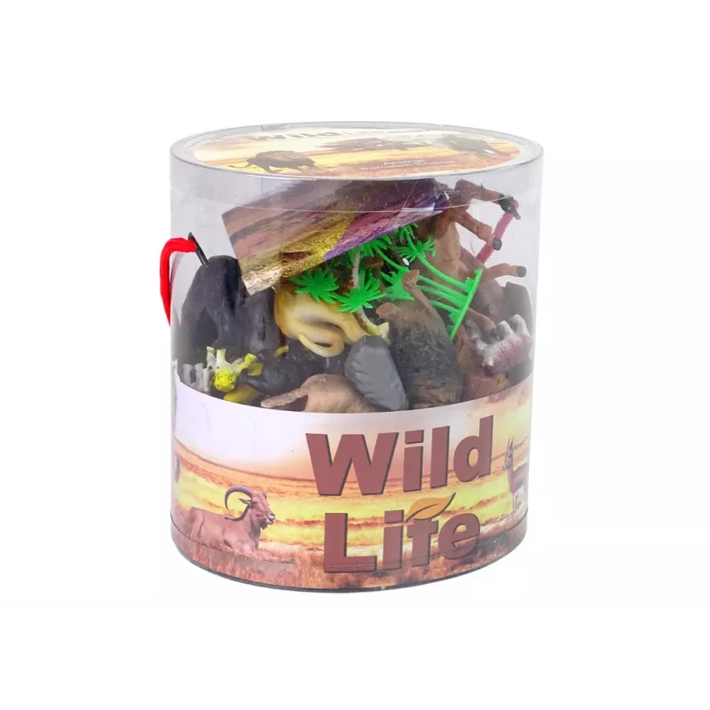 LEAN TOYS Gran set de figuras animales salvajes safari + accesorios 34 elementos