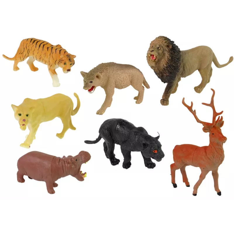 LEAN TOYS Gran set de figuras animales salvajes safari + accesorios 34 elementos
