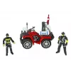 LEAN TOYS Gran set de bomberos con camión de bomberos, figuras y casco de quad para niños