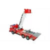 LEAN TOYS Gran set de bomberos con camión de bomberos, figuras y casco de quad para niños