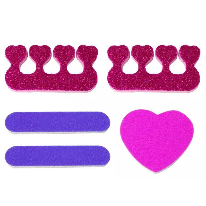 LEAN TOYS Set grande de esmaltes de uñas esmaltes pegatinas separadores de dedos