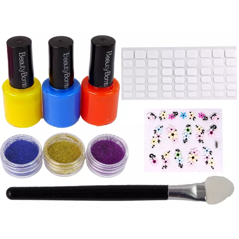 LEAN TOYS Set grande de esmaltes de uñas esmaltes pegatinas separadores de dedos